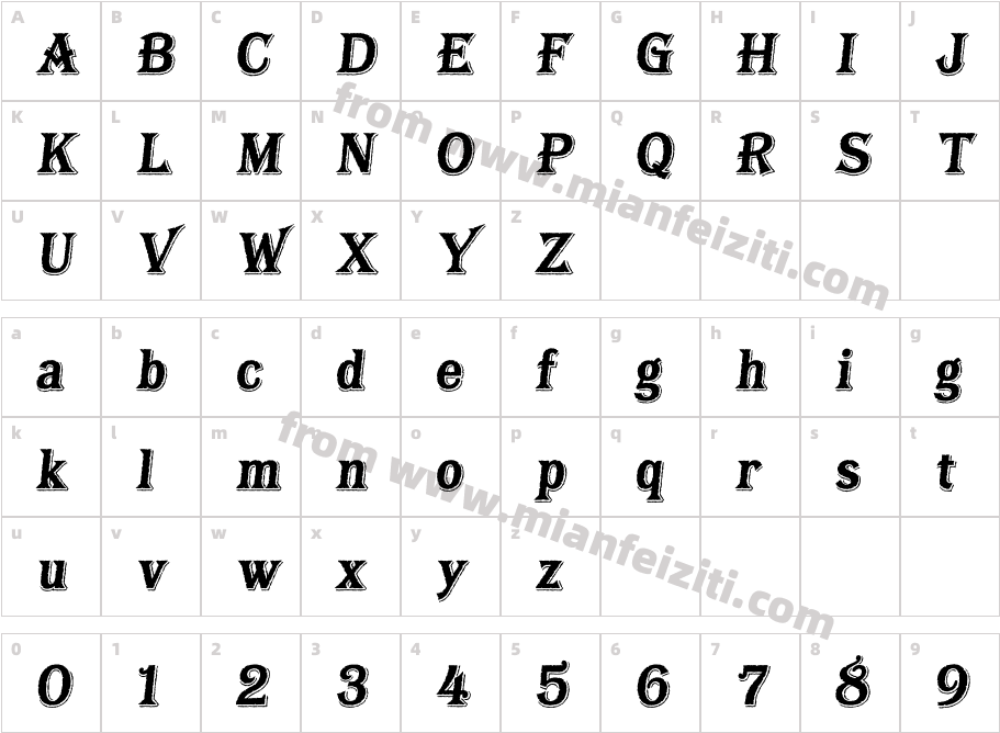 Bay Tavern W05 Bold Italic字体字体映射图