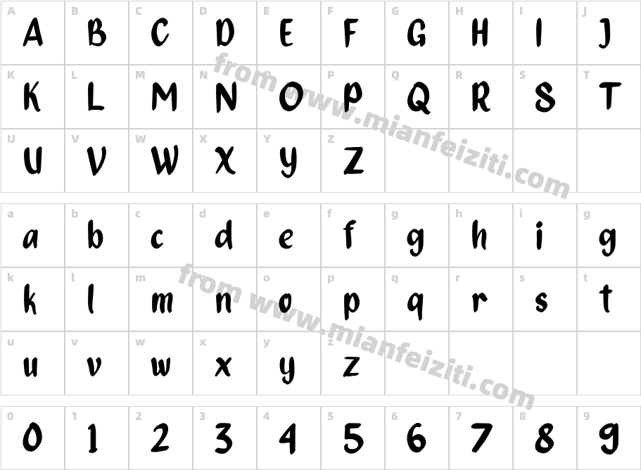 Ethiopian字体字体映射图