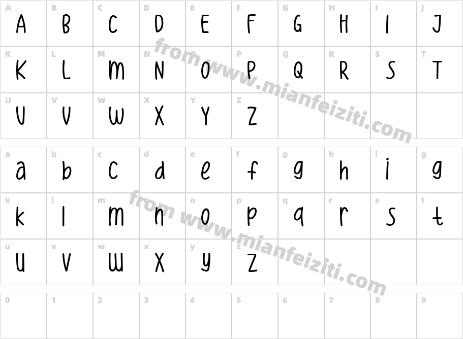 Eucalyptus字体字体映射图