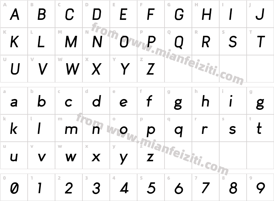 Arvin Bold Italic字体字体映射图