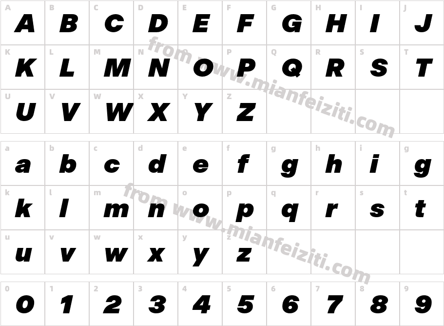 Beausite Classic Trial Ultrablack Italic字体字体映射图