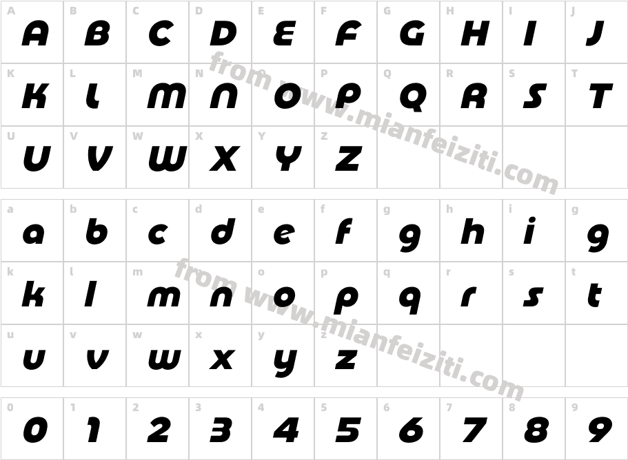 Basenji Bold Italic字体字体映射图