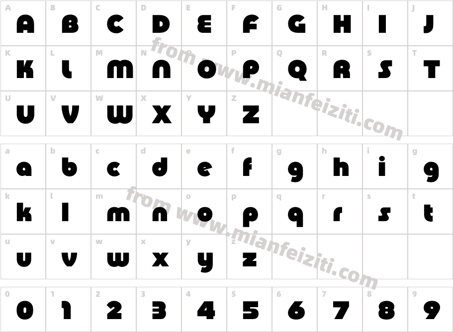 Basenji Heavy字体字体映射图