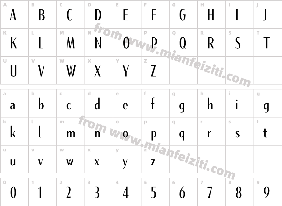 Wienerin Medium Cd字体字体映射图