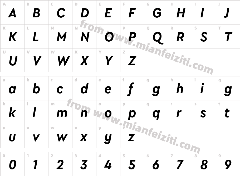 Cera Compact Pro  Bold Italic字体字体映射图
