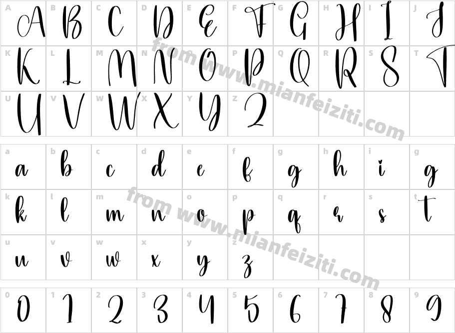 Delft Regular字体字体映射图