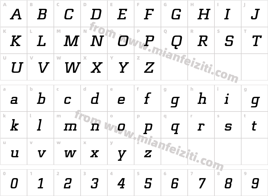 Funtauna Bold Oblique字体字体映射图