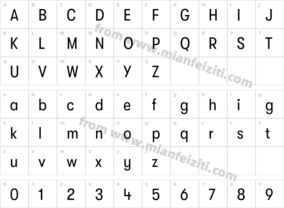GT Walsheim Pro Condensed Regular字体字体映射图