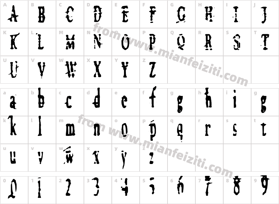 fz-wencang-057字体字体映射图