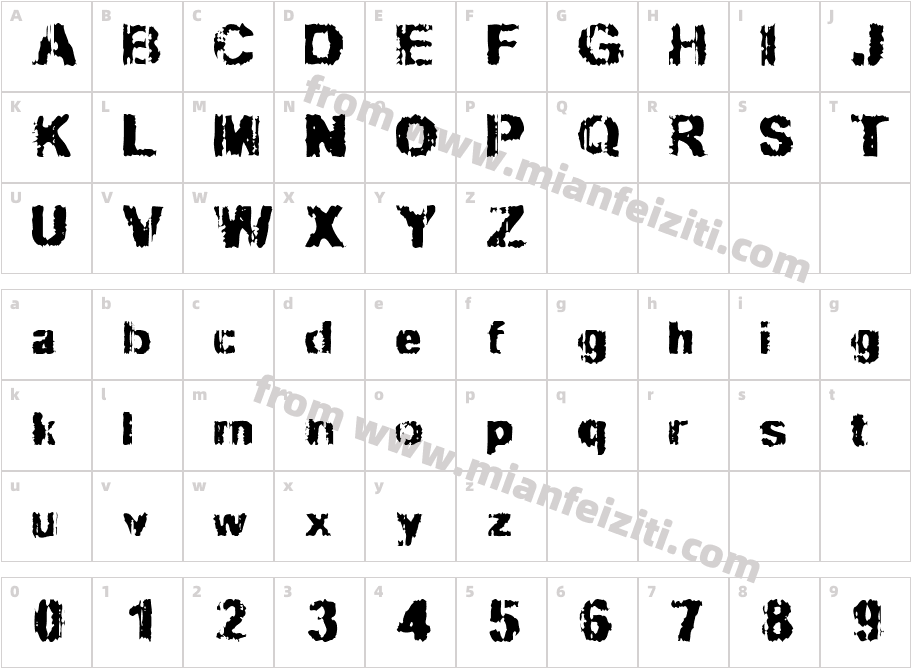 fz-wencang-077字体字体映射图