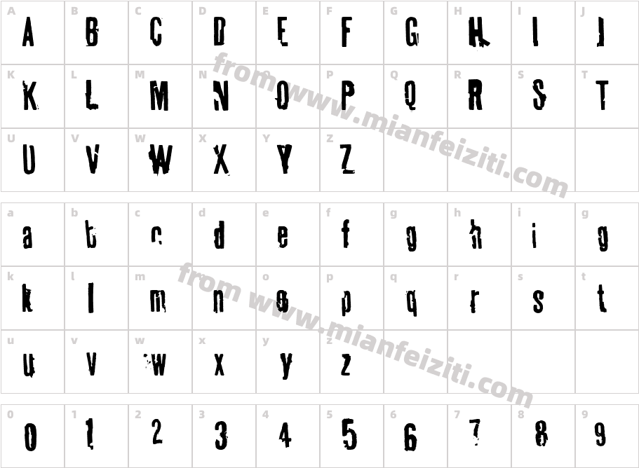 fz-wencang-087字体字体映射图