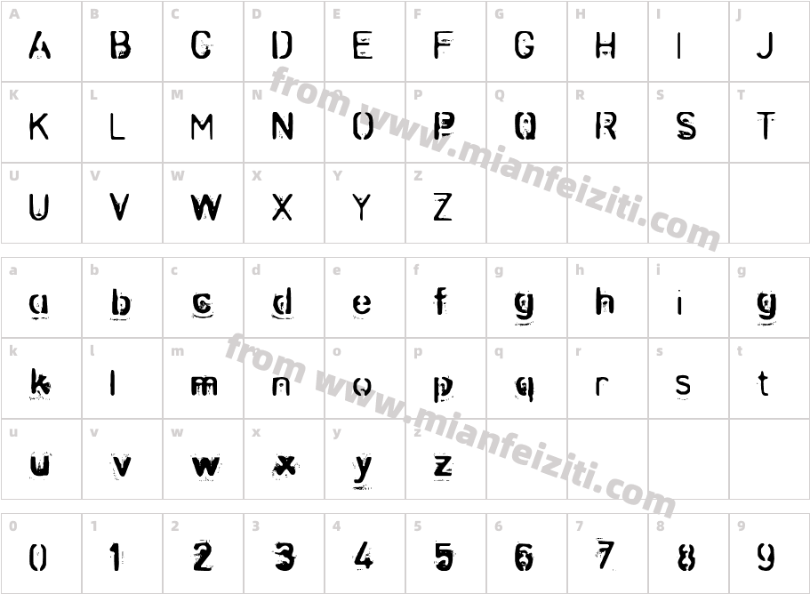 fz-wencang-102字体字体映射图