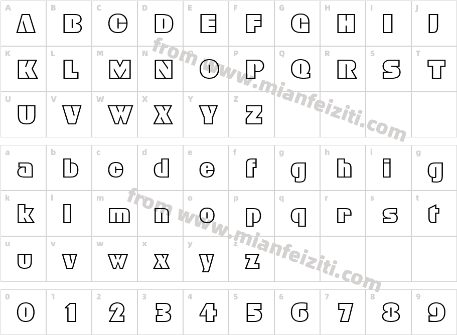 190-CAI978字体字体映射图