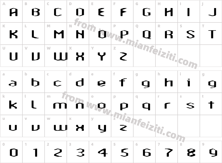 AMOSIS T字体字体映射图