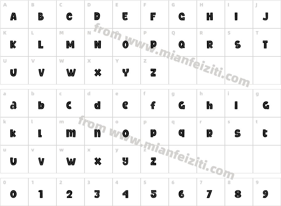 Study Symbol Dot字体字体映射图