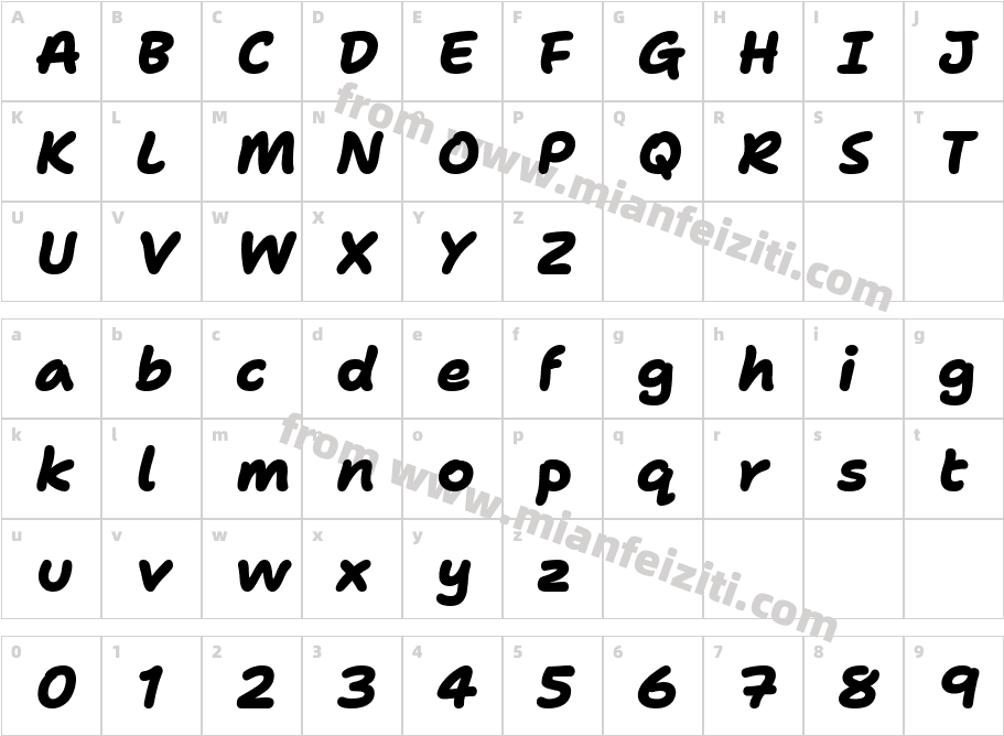 TypoPRO Shantell Sans Normal Extra Bold Italic字体字体映射图