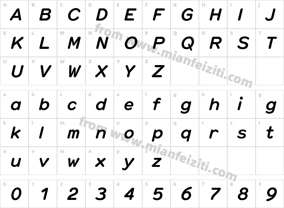 Hermes Bold Italic字体字体映射图
