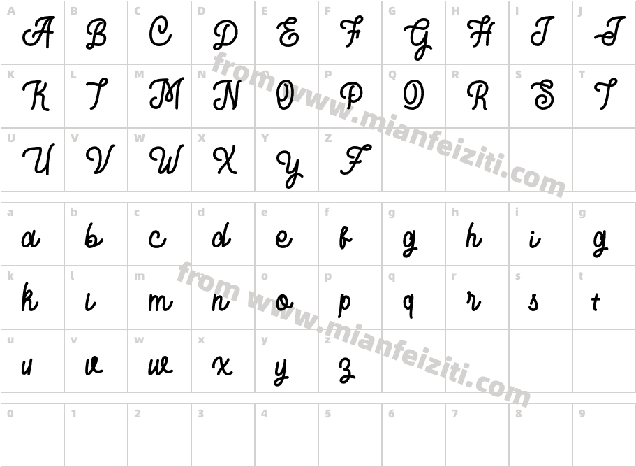 Bratayuda-FREE-2字体字体映射图