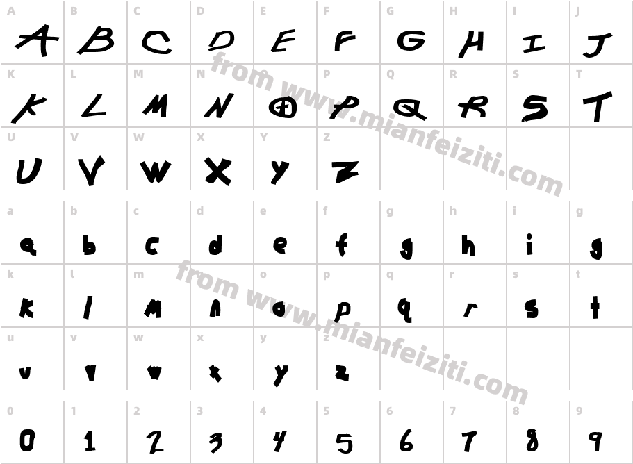 Chunkmuffin Heavy字体字体映射图