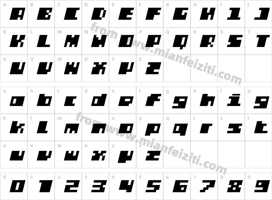 DS PTRLSuperPlus字体字体映射图