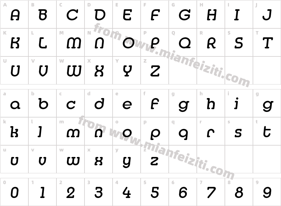 MediaSerifEF-MediumItalic字体字体映射图