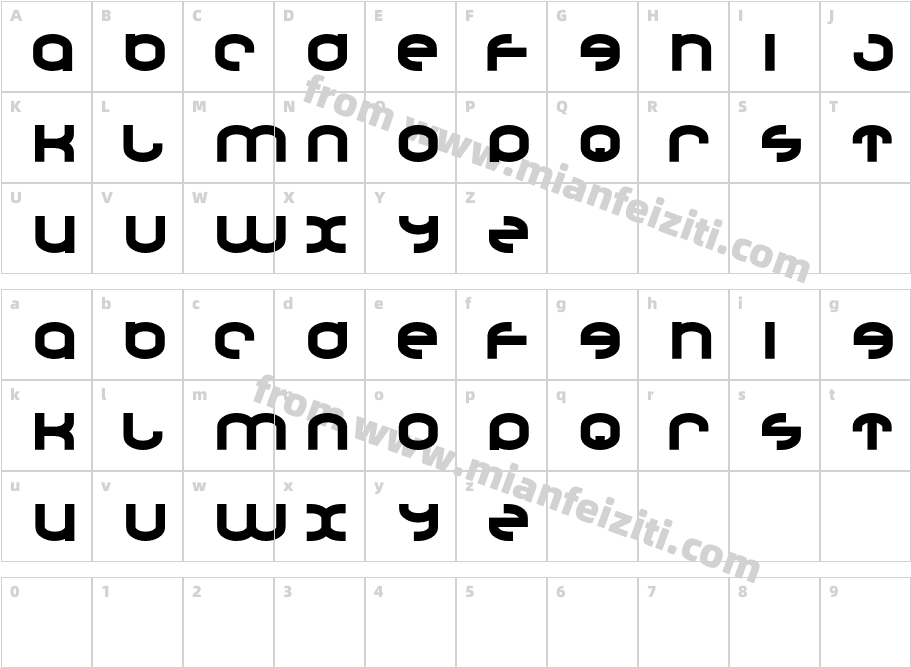 Droncat字体字体映射图