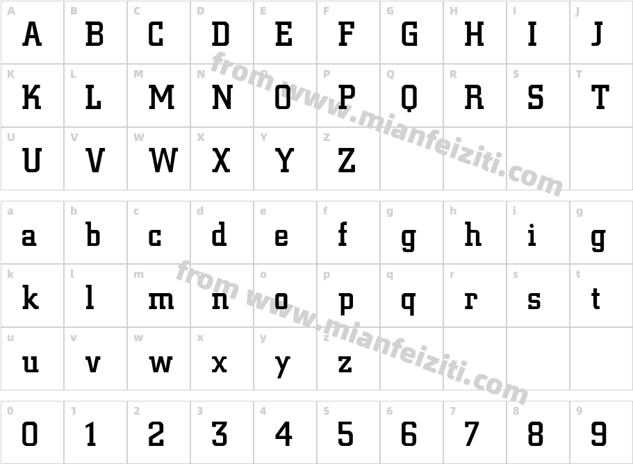 Nite-Medium-Medium字体字体映射图
