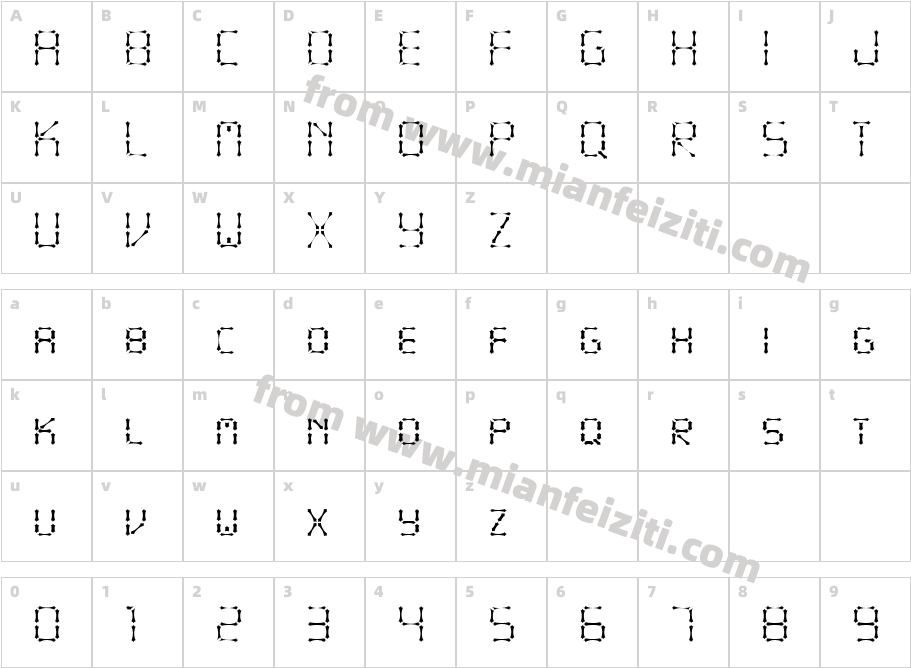 POINIF字体字体映射图