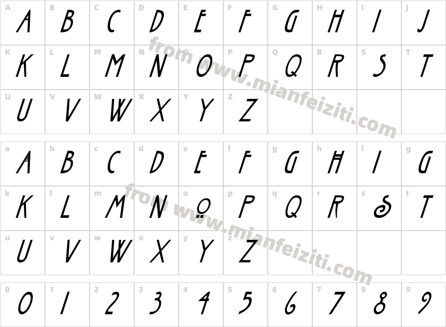 Esmount-Condens字体字体映射图