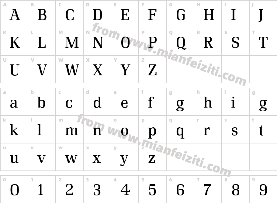 Renault MN字体字体映射图