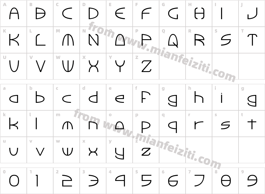 Tinker Round字体字体映射图