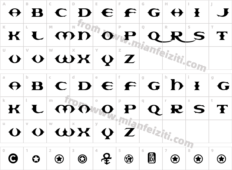europa字体字体映射图