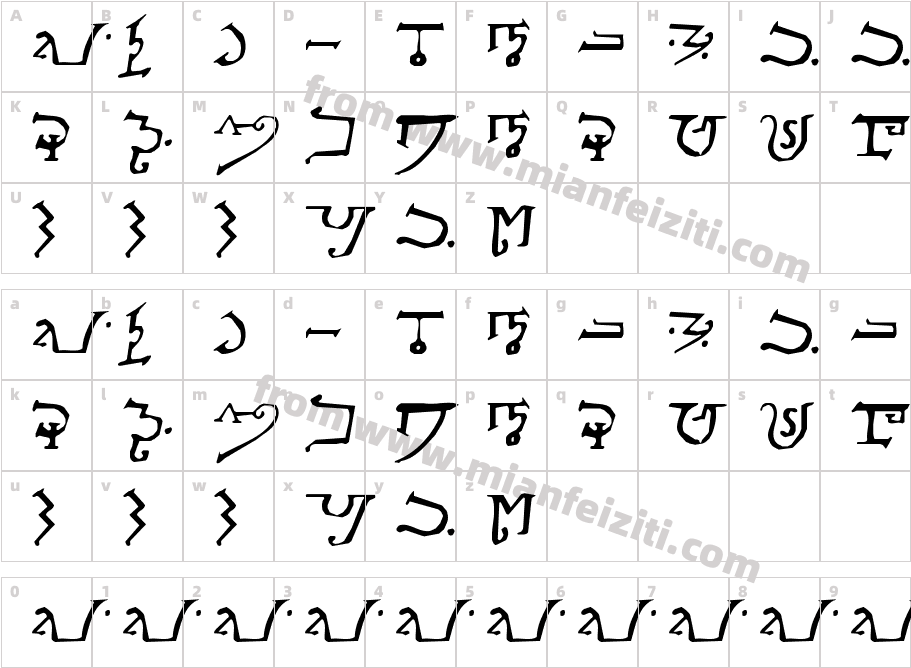 Alphabet-of-the-Magi字体字体映射图