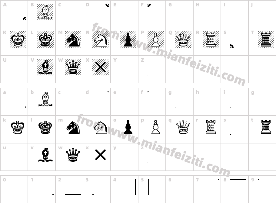 Chess Leipzig字体字体映射图