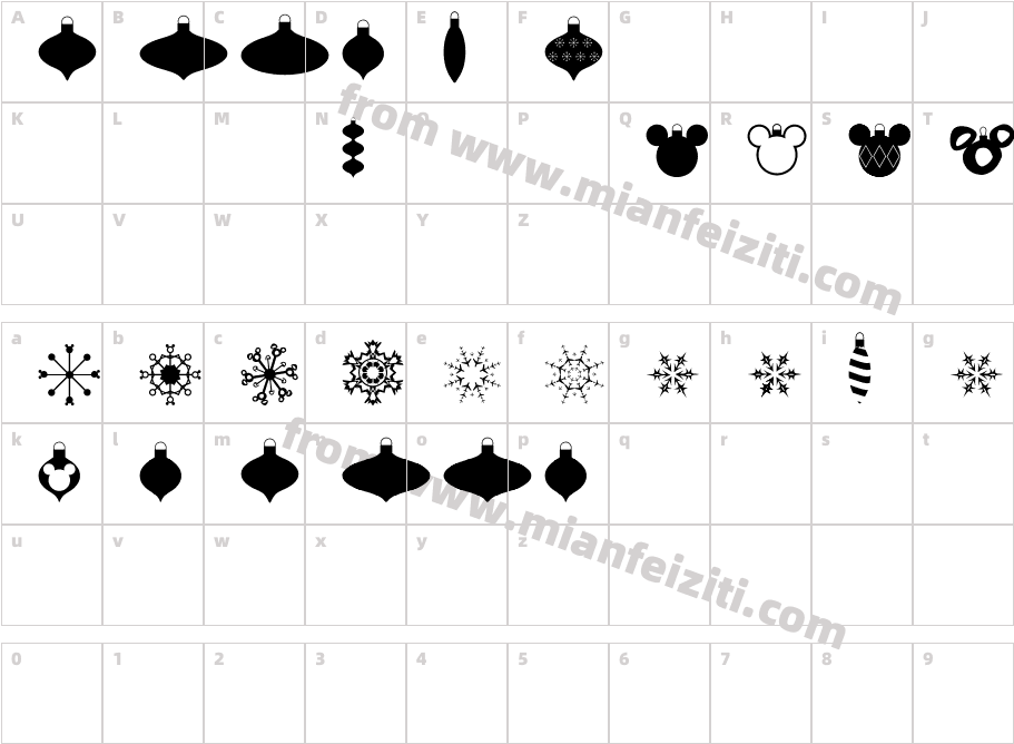 Christmas-Mouse-1字体字体映射图