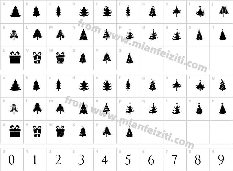 Christmas-Trees-1字体字体映射图