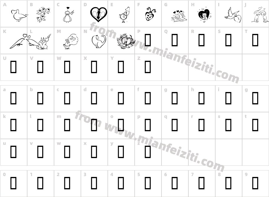KR-Valentines-2006-Three-1字体字体映射图