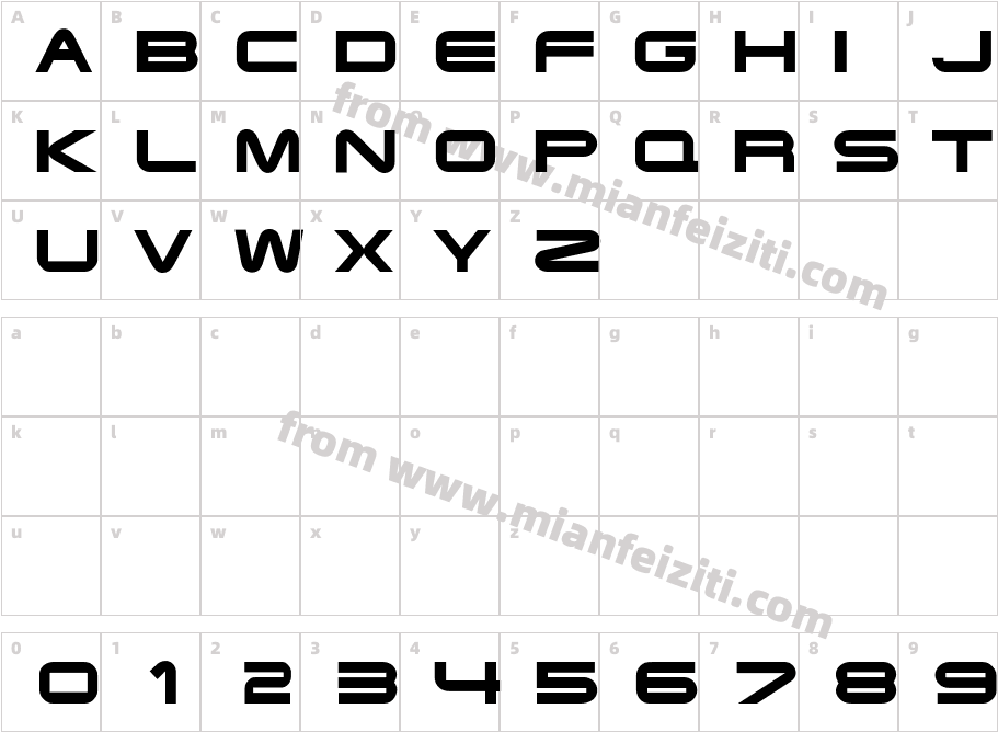 Jeepjeep字体字体映射图