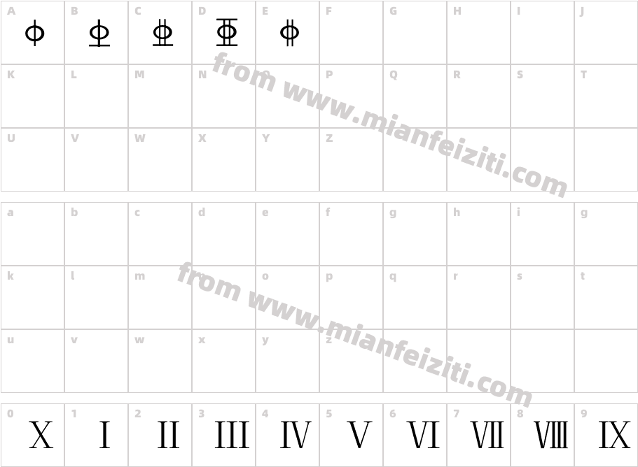 钢筋符号字体字体字体映射图
