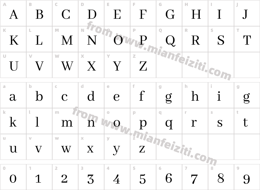 AbhayaLibre-Regular字体字体映射图