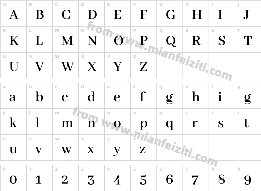 AbhayaLibre-SemiBold字体字体映射图