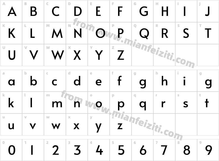Alata-Regular字体字体映射图