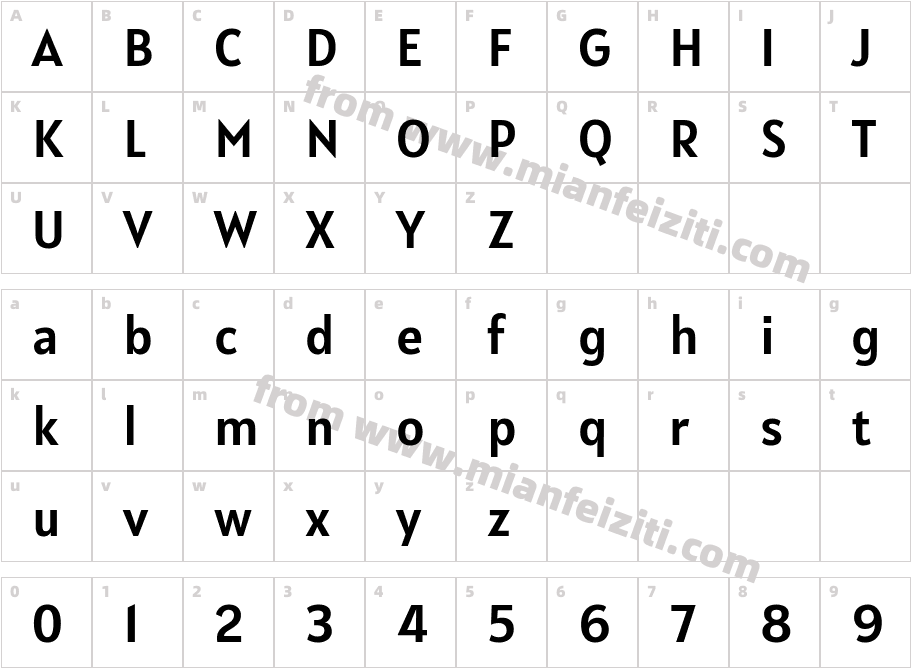 Alatsi-Regular字体字体映射图