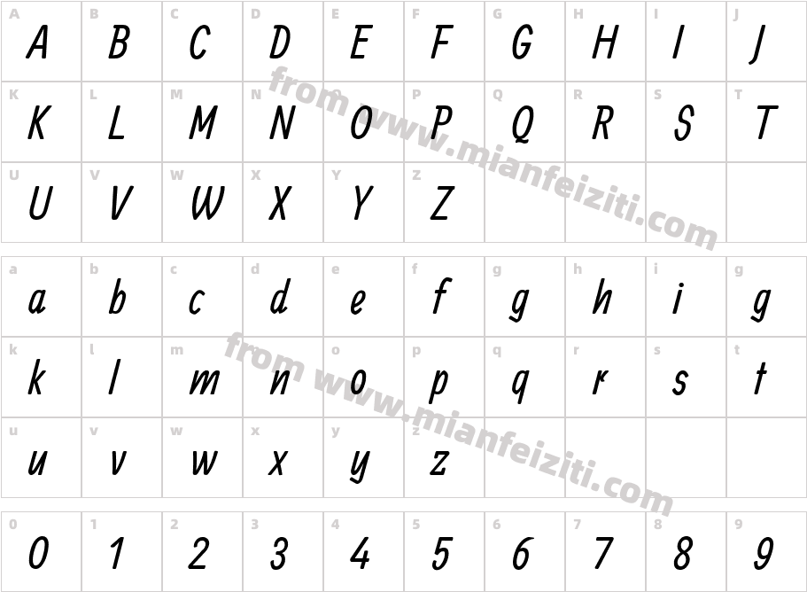Allan-Regular字体字体映射图