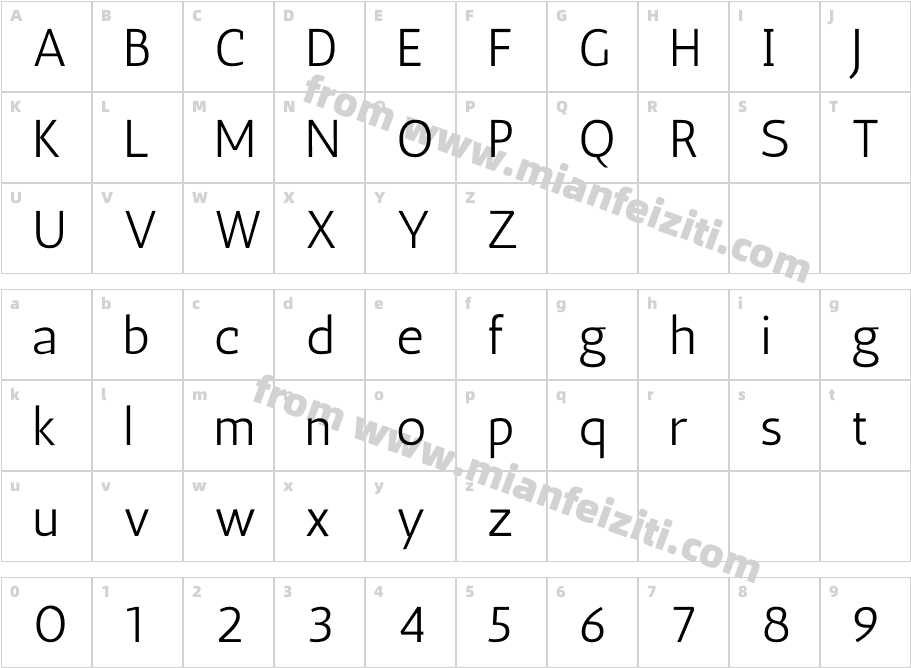 Antic-Regular字体字体映射图