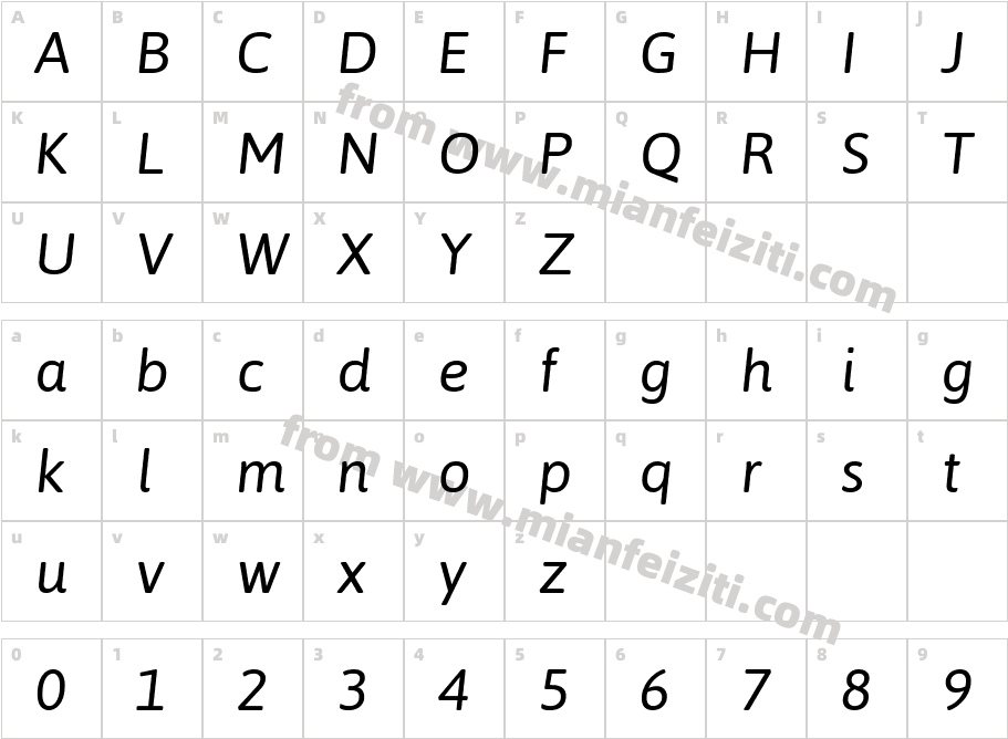 AsapVFBeta-Italic字体字体映射图