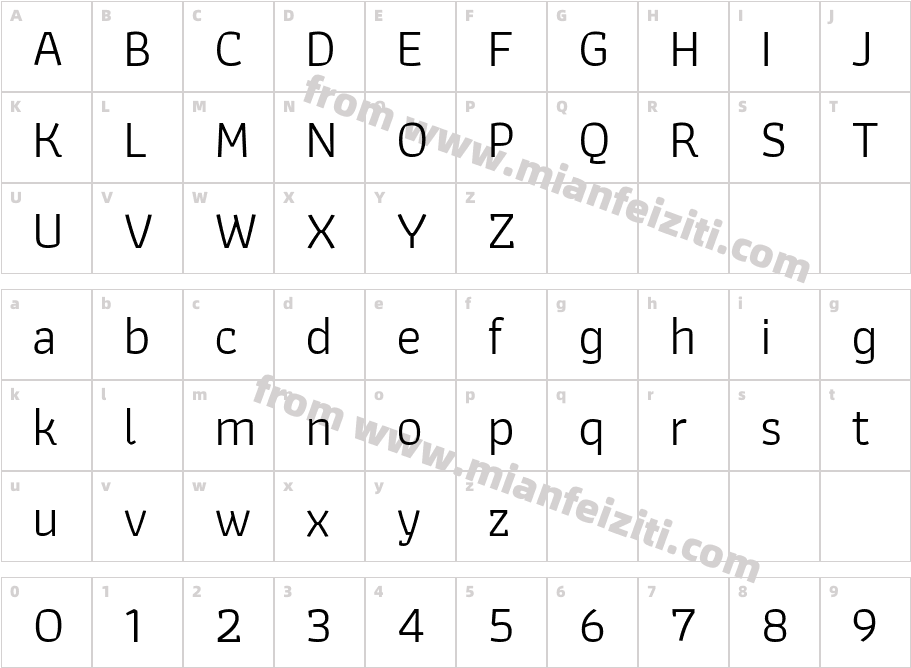Athiti-Regular字体字体映射图