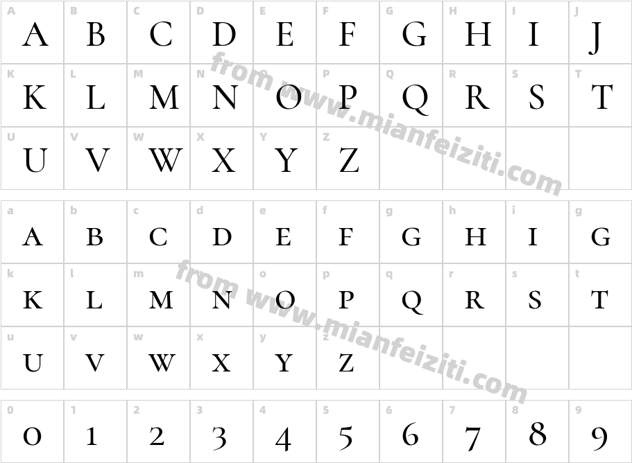 CormorantSC-Medium字体字体映射图