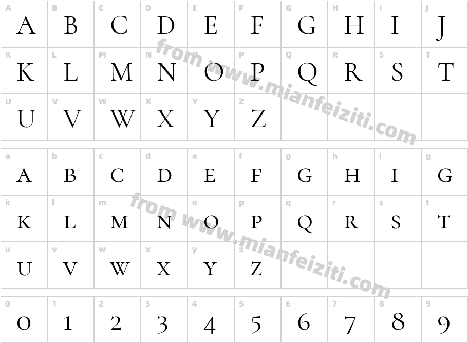 CormorantSC-Regular字体字体映射图