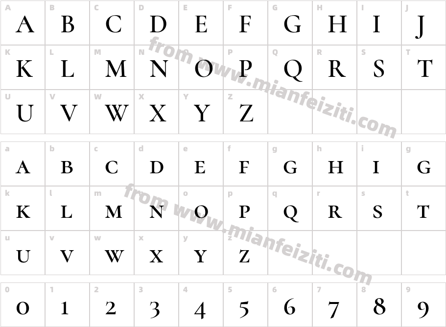 CormorantSC-SemiBold字体字体映射图